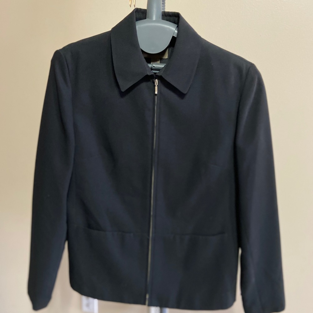 Women’s black dress jacket- made out of polyester